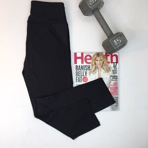 New Black calf mesh capris fitness leggings